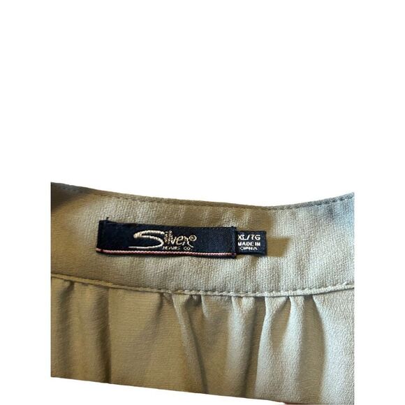 Siveno Jeans Co Lace Up Blouse Top Long Sleeve‎ Lightweight Casual XL/TG - Picture 2 of 5